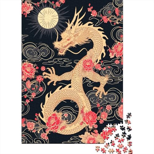 Drache Puzzle 1000 Teile,für Erwachsene, Impossible Puzzle,farbenfrohes Legespiel,GesKükenlichkeitsspiel Für Die Ganze Familie,Erwachsenenpuzzle Puzzel 1000pcs (75x50cm) von LeHuaiMa