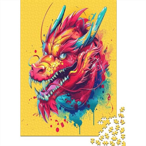 Drache Puzzlespiel 1000 Teile Puzzle Für Erwachsene Und Kinder Ab 14 Jahren, Erwachsenen Puzzlespiel Puzzel 1000pcs (75x50cm) von LeHuaiMa