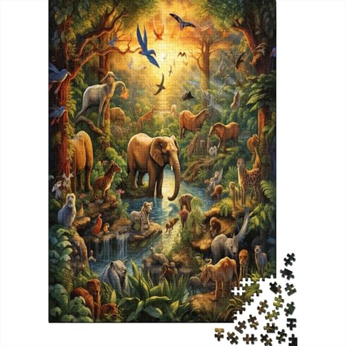 Dschungeltiere Puzzle 1000 Teile Puzzle Für Erwachsene Und Kinder Ab 14 Jahren Puzzel 1000pcs (75x50cm) von LeHuaiMa