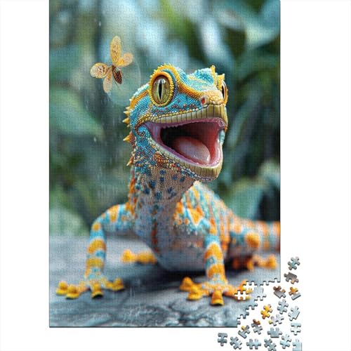 Echse Puzzle 1000 Teile Puzzles Für Erwachsene Lernspiel Herausforderungsspielzeug 1000-teilige Puzzlespiel Für Erwachsene Kinder Puzzel 1000pcs (75x50cm) von LeHuaiMa