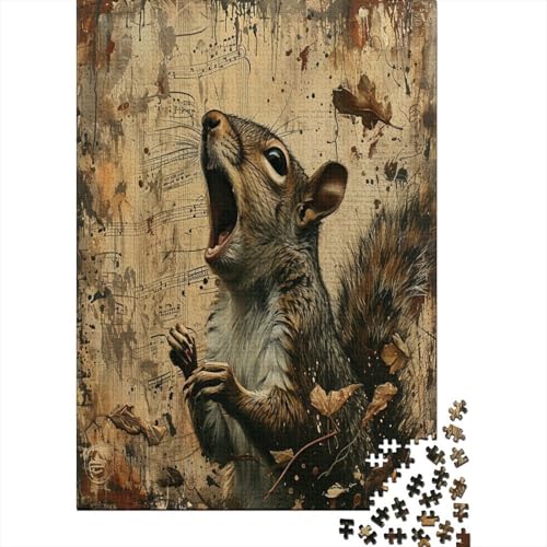 Eichhörnchen 1000 Teile Puzzle Für Erwachsene, Hochwertige Recycelbare MateriAußerirdische Und Druck Puzzlespiel, Familienspiel, Geschenk Für Liebhaber Oder Freunde Puzzel 1000pcs (75x50cm) von LeHuaiMa