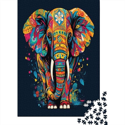 Elefant Puzzle 1000 Teile Puzzle Für Erwachsene Und Kinder Ab 14 Jahren Puzzel 1000pcs (75x50cm) von LeHuaiMa