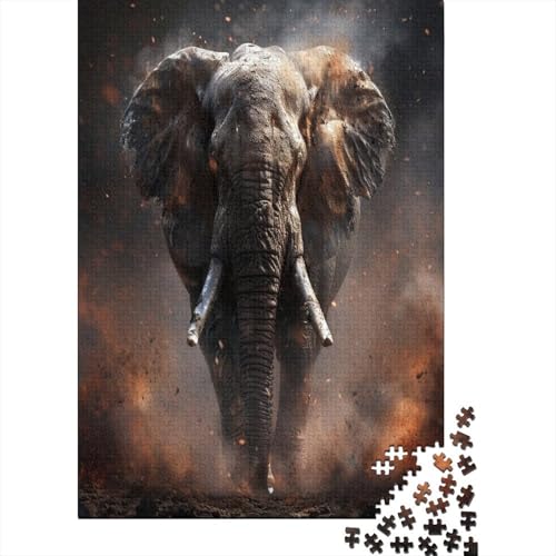Elefant Puzzlespiel 1000 Teile Erwachsene -Puzzle 1000 Stück Spiel Puzzles Für Erwachsene Kinder Puzzle Erwachsenen Puzzlespiel Puzzel 1000pcs (75x50cm) von LeHuaiMa
