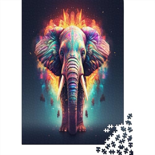Elefant Puzzlespiel 1000 Teile Erwachsene -Puzzle 1000 Stück Spiel Puzzles Für Erwachsene Kinder Puzzle Erwachsenen Puzzlespiel Puzzel 1000pcs (75x50cm) von LeHuaiMa