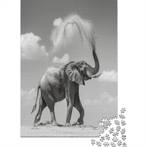 Elefant Puzzlespiel 1000 Teile Erwachsene -Puzzle 1000 Stück Spiel Puzzles Für Erwachsene Kinder Puzzle Erwachsenen Puzzlespiel Puzzel 1000pcs (75x50cm) von LeHuaiMa