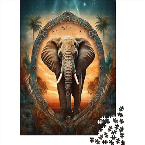 Elefant Puzzlespiel 1000 Teile Puzzles Für Erwachsene Lernspiel Herausforderung Spielzeug 1000 Teile Puzzles Für Erwachsene Kinder Erwachsenen Puzzlespiel Puzzel 1000pcs (75x50cm) von LeHuaiMa