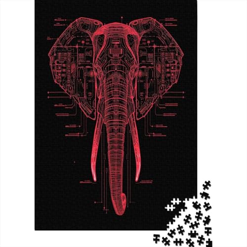 Elefant Puzzlespiel 1000 Teile Puzzles Für Erwachsene Lernspiel Herausforderung Spielzeug 1000 Teile Puzzles Für Erwachsene Kinder Erwachsenen Puzzlespiel Puzzel 1000pcs (75x50cm) von LeHuaiMa