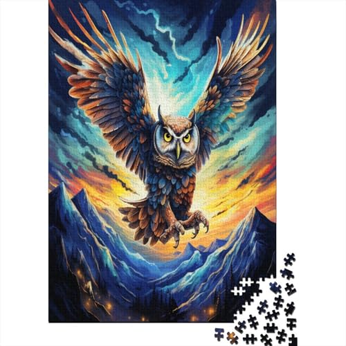 Eule Puzzlespiel 1000 Teile Erwachsene -Puzzle 1000 Stück Spiel Puzzles Für Erwachsene Kinder Puzzle Erwachsenen Puzzlespiel Puzzel 1000pcs (75x50cm) von LeHuaiMa