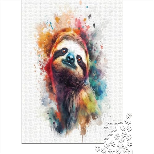 Faultier Puzzle 1000 Teile Erwachsener Kniffel Spaß Für Die Ganze Familie - Abwechslungsreiche 1000 Puzzleteilige Motive Puzzlespiel Erwachsene, Puzzel 1000pcs (75x50cm) von LeHuaiMa