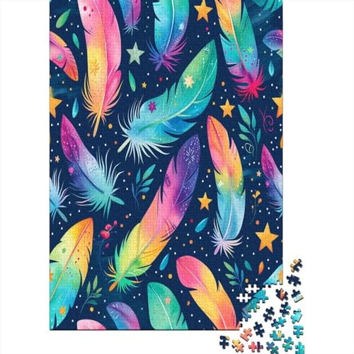 Feder Puzzle 1000 Teile Erwachsener Kniffel Spaß Für Die Ganze Familie - Abwechslungsreiche 1000 Puzzleteilige Motive Puzzlespiel Erwachsene, Puzzel 1000pcs (75x50cm) von LeHuaiMa