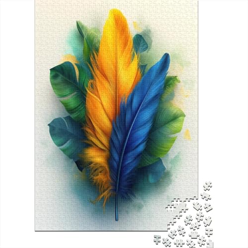 Feder Puzzlespiel 1000 Teile Erwachsene -Puzzle 1000 Stück Spiel Puzzles Für Erwachsene Kinder Puzzle Erwachsenen Puzzlespiel Puzzel 1000pcs (75x50cm) von LeHuaiMa