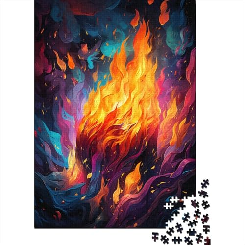 Flammen 1000 Stück Puzzles Für Erwachsene Teenager Stress Abbauen Familien-Puzzlespiel 1000-teiliges Puzzle Kinder Lernspiel Spielzeug Geschenk Puzzel 1000pcs (75x50cm) von LeHuaiMa