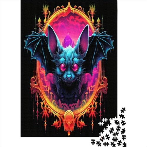 Fledermaus 1000 Teile,Impossible Puzzle,GesKükenlichkeitsspiel Für Die Ganze Familie, Erwachsenen Puzzlespiel Puzzel 1000pcs (75x50cm) von LeHuaiMa