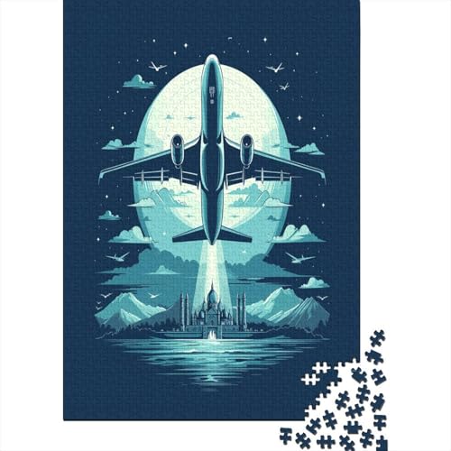 Flugzeug Puzzle 1000 Teile Puzzles Für Erwachsene Lernspiel Herausforderungsspielzeug 1000-teilige Puzzlespiel Für Erwachsene Kinder Puzzel 1000pcs (75x50cm) von LeHuaiMa