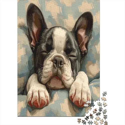Französische BullHUNDge Puzzle 1000 Teile Erwachsener Kniffel Spaß Für Die Ganze Familie - Abwechslungsreiche 1000 Puzzleteilige Motive Puzzlespiel Erwachsene, Puzzel 1000pcs (75x50cm) von LeHuaiMa