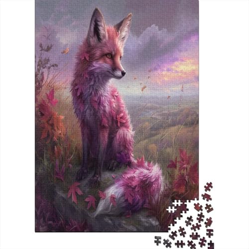 Fuchs 1000 Stück Puzzles Für Erwachsene Teenager Stress Abbauen Familien-Puzzlespiel Mit Poster in 1000-teiliges Puzzle Kinder Lernspiel Spielzeug Geschenk Puzzel 1000pcs (75x50cm) von LeHuaiMa