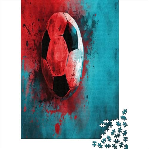 Fußball 1000 Stück Puzzles Für Erwachsene Teenager Stress Abbauen Familien-Puzzlespiel 1000-teiliges Puzzle Kinder Lernspiel Spielzeug Geschenk Puzzel 1000pcs (75x50cm) von LeHuaiMa