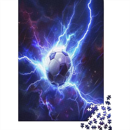 Fußball 1000 Stück Puzzles Für Erwachsene Teenager Stress Abbauen Familien-Puzzlespiel 1000-teiliges Puzzle Kinder Lernspiel Spielzeug Geschenk Puzzel 1000pcs (75x50cm) von LeHuaiMa