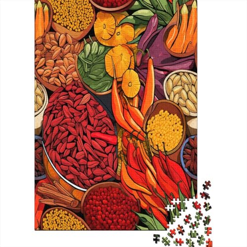 Gewürze Puzzle 1000 Teile Puzzles Für Erwachsene Lernspiel Herausforderungsspielzeug 1000-teilige Puzzlespiel Für Erwachsene Kinder Puzzel 1000pcs (75x50cm) von LeHuaiMa