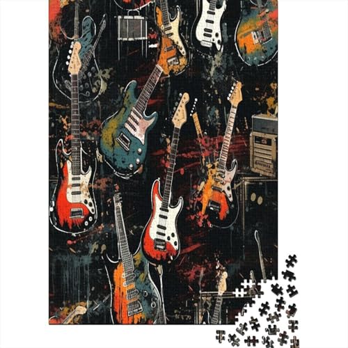 Gitarre 1000 Teile, Impossible Puzzle,GesKükenlichkeitsspiel Für Die Ganze Familie, Erwachsenenpuzzle Ab 14 Jahren Puzzel 1000pcs (75x50cm) von LeHuaiMa