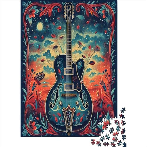 Gitarre Puzzle 1000 Teile Erwachsener Kniffel Spaß Für Die Ganze Familie - Abwechslungsreiche 1000 Puzzleteilige Motive Puzzlespiel Erwachsene, Puzzel 1000pcs (75x50cm) von LeHuaiMa