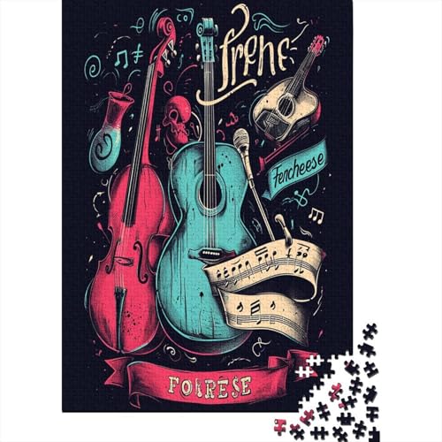 Gitarre Puzzlespiel 1000 Teile Für Erwachsene, Einzigartige Kunstwerke Und Vorlage - Geburtstagsgeschenk - Spaßige Puzzles Mit Überraschung Von Puzzle in A Bag Puzzel 1000pcs (75x50cm) von LeHuaiMa