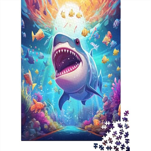 Hai Puzzle 1000 Teile Erwachsener Kniffel Spaß Für Die Ganze Familie - Abwechslungsreiche 1000 Puzzleteilige Motive Puzzle Erwachsene, Puzzel 1000pcs (75x50cm) von LeHuaiMa
