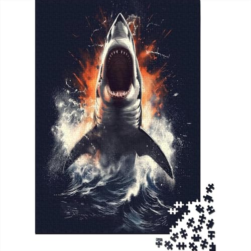 Hai Puzzle 1000 Teile Erwachsener Kniffel Spaß Für Die Ganze Familie - Abwechslungsreiche 1000 Puzzleteilige Motive Puzzlespiel Erwachsene, Puzzel 1000pcs (75x50cm) von LeHuaiMa