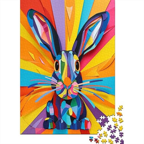 Kaninchen Puzzle 1000 Teile Erwachsene Puzzles Für Erwachsene Klassische Puzzles 1000 Teile Erwachsene Puzzlespiel Schwer Pädagogisches Spielzeug Erwachsene Kinder Puzzel 1000pcs (75x50cm) von LeHuaiMa