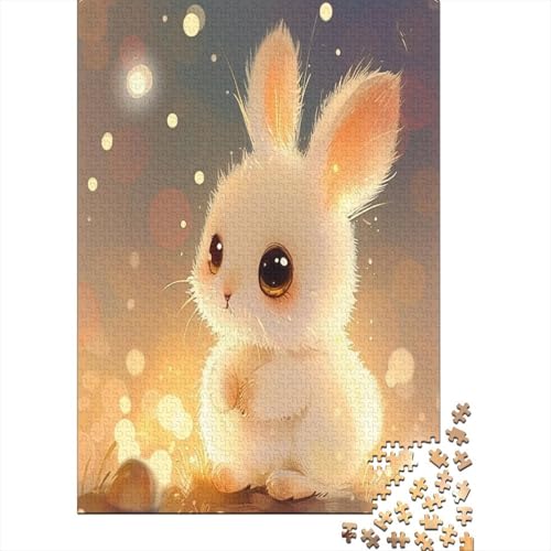Kaninchen Puzzle 1000 Teile Für Erwachsene Und Kinder Ab 14 Jahren Für Stressabbauer Puzzel 1000pcs (75x50cm) von LeHuaiMa