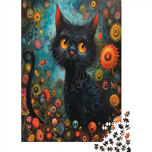 Kat 1000 Teile Puzzle Für Erwachsene, Hochwertige Recycelbare MateriAußerirdische Und Druck Puzzlespiel, Familienspiel, Geschenk Für Liebhaber Oder Freunde Puzzel 1000pcs (75x50cm) von LeHuaiMa