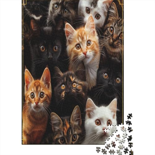Kat Puzzle 1000 Teile Erwachsener Kniffel Spaß Für Die Ganze Familie - Abwechslungsreiche 1000 Puzzleteilige Motive Puzzlespiel Erwachsene, Puzzel 1000pcs (75x50cm) von LeHuaiMa