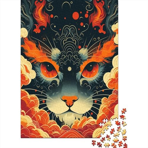 Kat Puzzle 1000 Teile Erwachsener Kniffel Spaß Für Die Ganze Familie - Abwechslungsreiche 1000 Puzzleteilige Motive Puzzlespiel Erwachsene, Puzzel 1000pcs (75x50cm) von LeHuaiMa