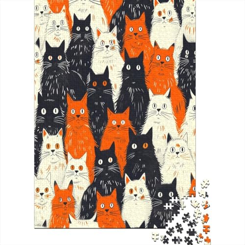 Kat Puzzle 1000 Teile Puzzle Für Erwachsene Und Kinder Ab 14 Jahren Puzzel 1000pcs (75x50cm) von LeHuaiMa