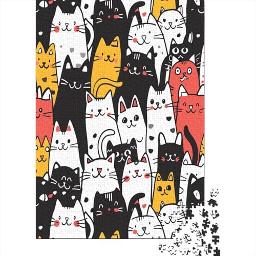 Kat Puzzle 1000 Teile Puzzle Für Erwachsene Und Kinder Ab 14 Jahren Puzzel 1000pcs (75x50cm) von LeHuaiMa
