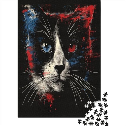 Kat Puzzle 1000 Teile Puzzles Für Erwachsene Lernspiel Herausforderungsspielzeug 1000-teilige Puzzlespiel Für Erwachsene Kinder Puzzel 1000pcs (75x50cm) von LeHuaiMa