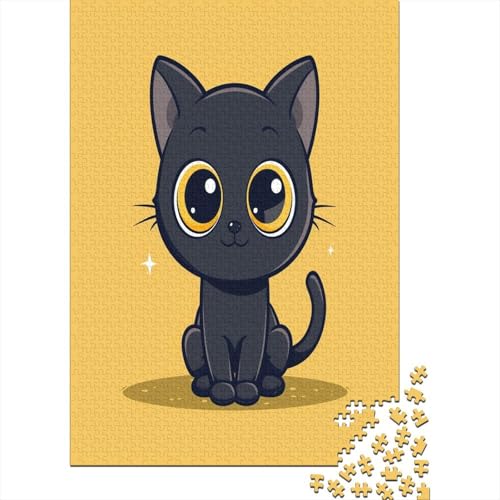 Kat Puzzle 1000 Teile Puzzles Für Erwachsene Lernspiel Herausforderungsspielzeug 1000-teilige Puzzlespiel Für Erwachsene Kinder Puzzel 1000pcs (75x50cm) von LeHuaiMa