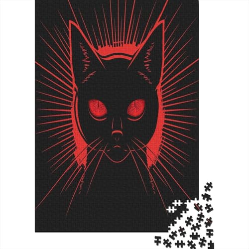 Kat Puzzle 1000 Teile Puzzles Für Erwachsene Lernspiel Herausforderungsspielzeug 1000-teilige Puzzlespiel Für Erwachsene Kinder Puzzel 1000pcs (75x50cm) von LeHuaiMa