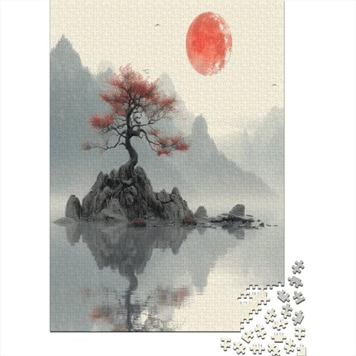 Lebensbaum 1000 Stück Puzzles Für Erwachsene Teenager Stress Abbauen Familien-Puzzlespiel Mit Poster in 1000-teiliges Puzzle Kinder Lernspiel Spielzeug Geschenk Puzzel 1000pcs (75x50cm) von LeHuaiMa