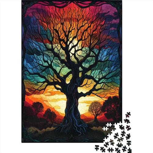 Lebensbaum Puzzle 1000 Teile Erwachsene Puzzles Für Erwachsene Klassische Puzzles 1000 Teile Erwachsene Puzzlespiel Schwer Pädagogisches Spielzeug Erwachsene Kinder Puzzel 1000pcs (75x50cm) von LeHuaiMa