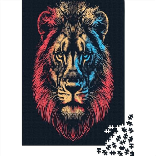 Löwe 1000 Stück Puzzles Für Erwachsene Teenager Stress Abbauen Familien-Puzzlespiel 1000-teiliges Puzzle Kinder Lernspiel Spielzeug Geschenk Puzzel 1000pcs (75x50cm) von LeHuaiMa
