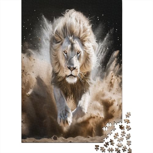 Löwe Puzzlespiel 1000 Teile Für Erwachsene, Einzigartige Kunstwerke Und Vorlage - Geburtstagsgeschenk - Spaßige Puzzles Mit Überraschung Von Puzzle in A Bag Puzzel 1000pcs (75x50cm) von LeHuaiMa
