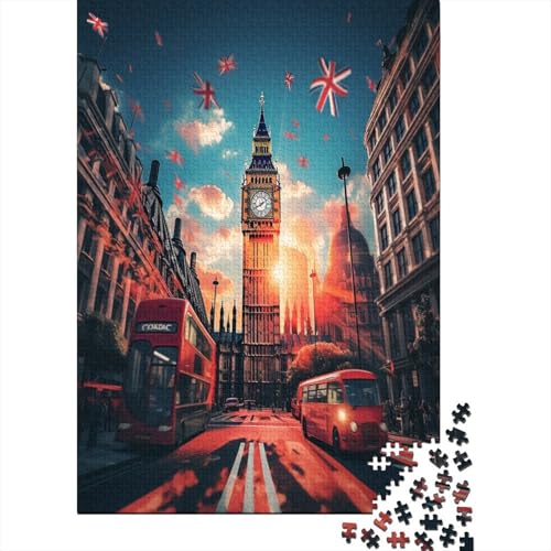 London Stadtscape Puzzlespiel 1000 Teile Puzzle Für Erwachsene Und Kinder Ab 14 Jahren, Puzzle-Motiv Erwachsenen Puzzlespiel Puzzel 1000pcs (75x50cm) von LeHuaiMa
