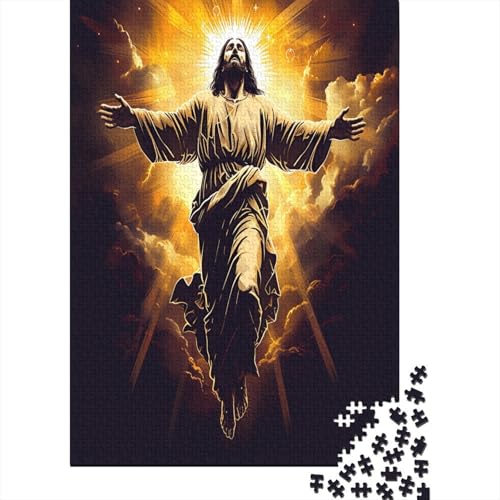 Mythischer Jesus Puzzle 1000 Teile Puzzles Für Erwachsene Lernspiel Herausforderungsspielzeug 1000-teilige Puzzlespiel Für Erwachsene Kinder Puzzel 1000pcs (75x50cm) von LeHuaiMa