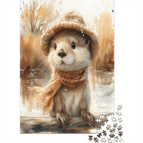 Otter Puzzle 1000 Teile Puzzles Für Erwachsene Lernspiel Herausforderungsspielzeug 1000-teilige Puzzlespiel Für Erwachsene Kinder Puzzel 1000pcs (75x50cm) von LeHuaiMa