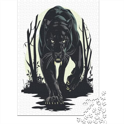 Panther Puzzle 1000 Teile Erwachsener Kniffel Spaß Für Die Ganze Familie - Abwechslungsreiche 1000 Puzzleteilige Motive Puzzle Erwachsene, Puzzel 1000pcs (75x50cm) von LeHuaiMa