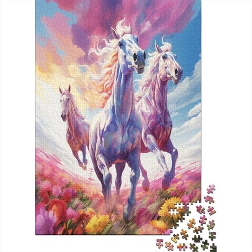 Pferd Puzzlespiel 1000 Teile Erwachsene -Puzzle 1000 Stück Spiel Puzzles Für Erwachsene Kinder Puzzle Erwachsenen Puzzlespiel Puzzel 1000pcs (75x50cm) von LeHuaiMa