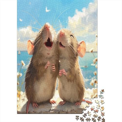 Ratte Puzzlespiel 1000 Teile Erwachsene -Puzzle 1000 Stück Spiel Puzzles Für Erwachsene Kinder Puzzle Erwachsenen Puzzlespiel Puzzel 1000pcs (75x50cm) von LeHuaiMa
