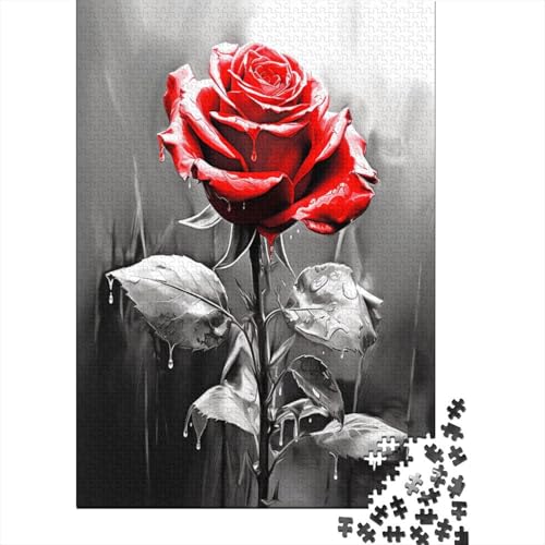 Rosa Rose Puzzlespiel 1000 Teile Erwachsene -Puzzle 1000 Stück Spiel Puzzles Für Erwachsene Kinder Puzzle Erwachsenen Puzzlespiel Puzzel 1000pcs (75x50cm) von LeHuaiMa