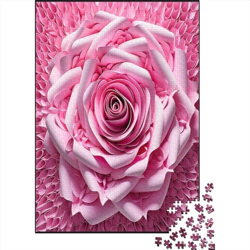 Rosa Rose Puzzlespiel 1000 Teile Erwachsene -Puzzle 1000 Stück Spiel Puzzles Für Erwachsene Kinder Puzzle Erwachsenen Puzzlespiel Puzzel 1000pcs (75x50cm) von LeHuaiMa